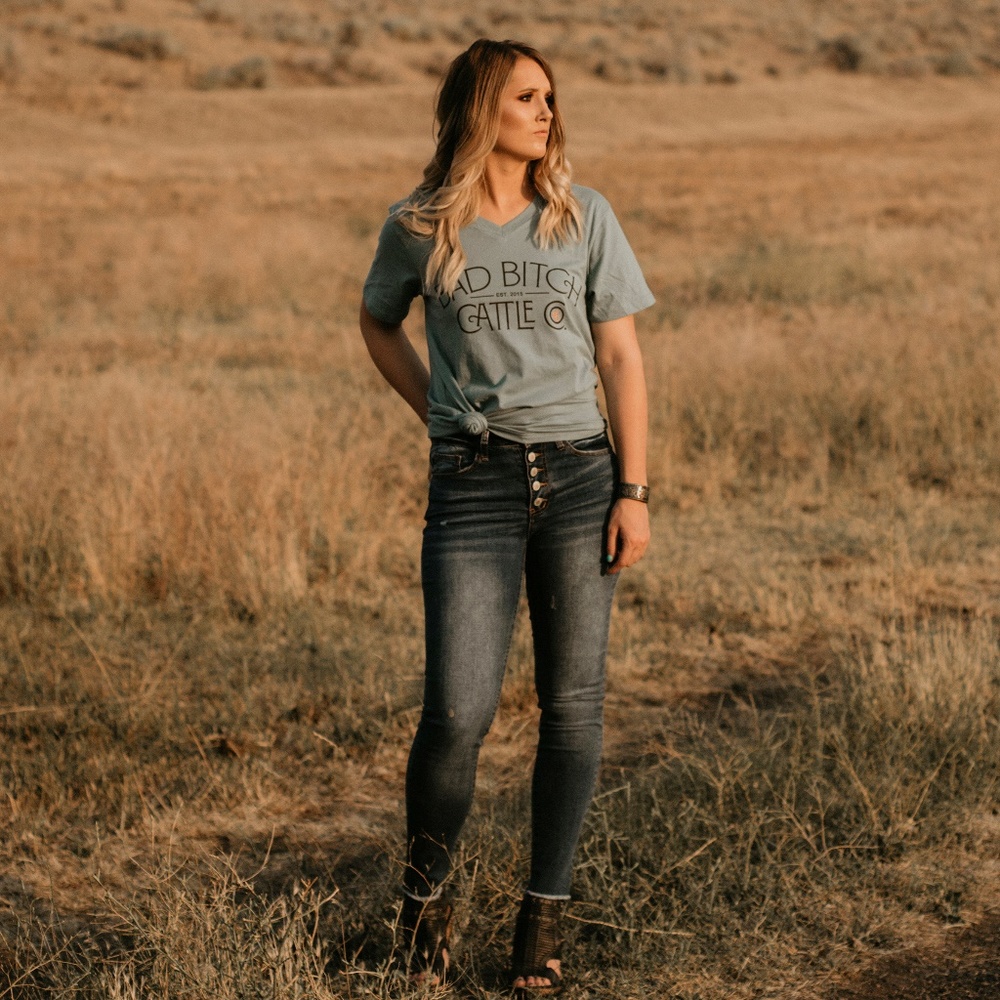 High Rise Vintage Button Fly Denim Skinny Jeans